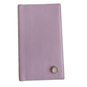 Bvlgari Lilac Leather Long Wallet